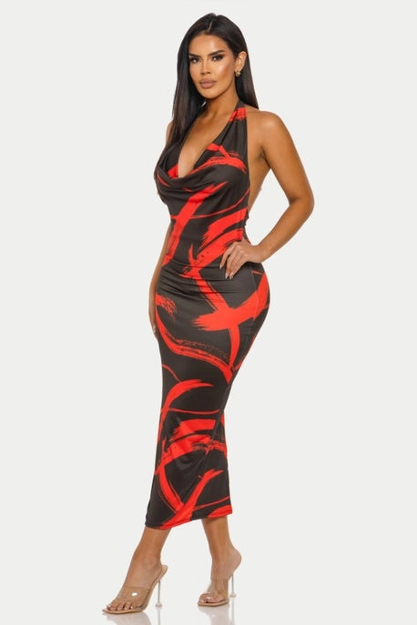 ROBE MIDI À LICOU FIERCE STROKE