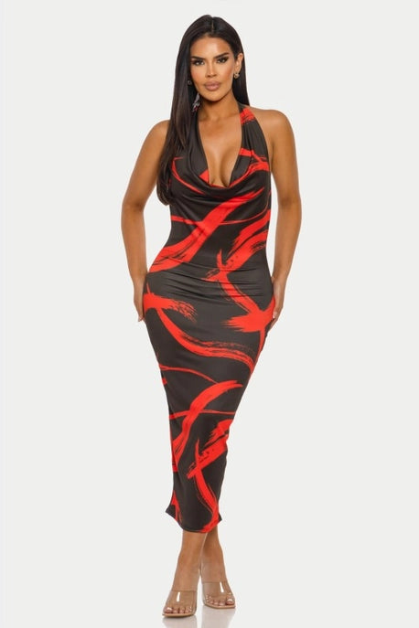 ROBE MIDI À LICOU FIERCE STROKE