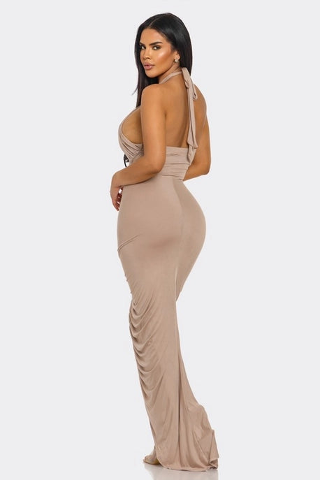 ROBE MAXI PLONGEANTE SIRENE DU DÉSERT