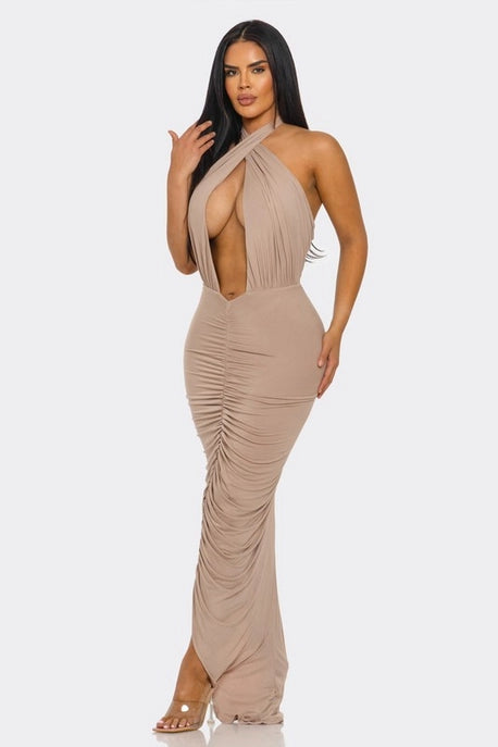 ROBE MAXI PLONGEANTE SIRENE DU DÉSERT