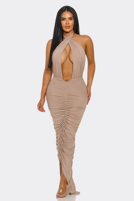 ROBE MAXI PLONGEANTE SIRENE DU DÉSERT