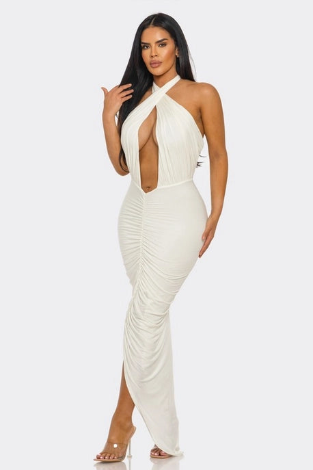 ROBE MAXI PLONGEANTE SIRENE DU DÉSERT