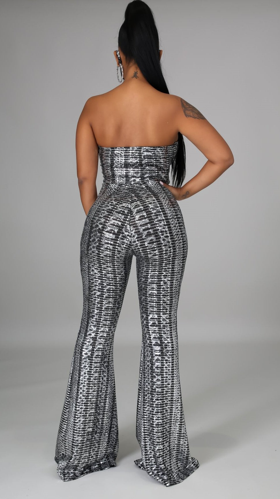 combinaison pailletée moulante bussier