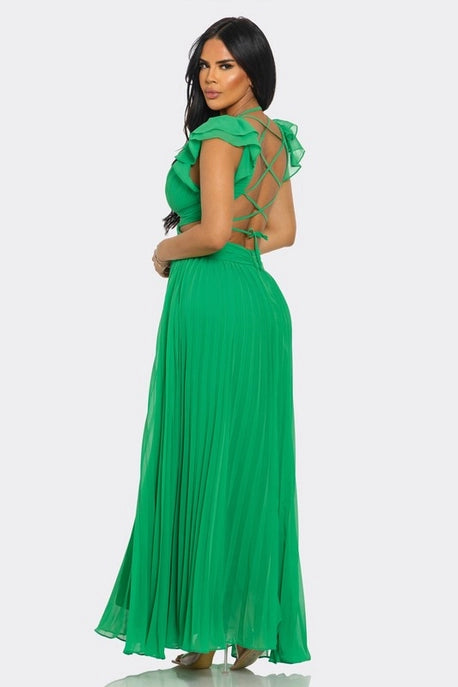 ROBE LONGUE PLISSÉE ENVY