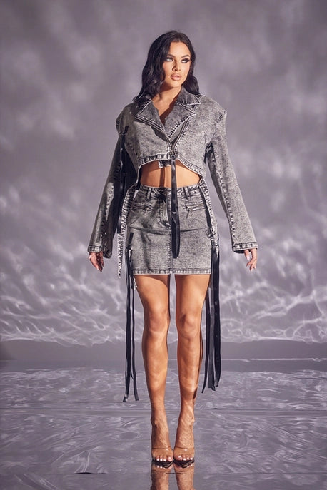Veste courte en jean