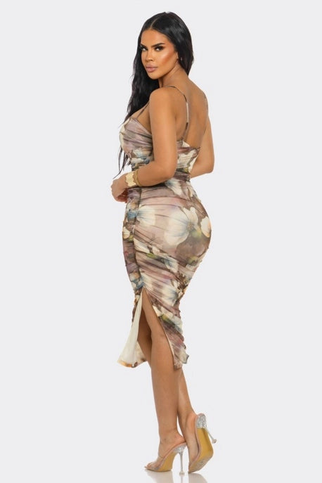 ROBE EN MAILLE MURMURES DE PÉTALES