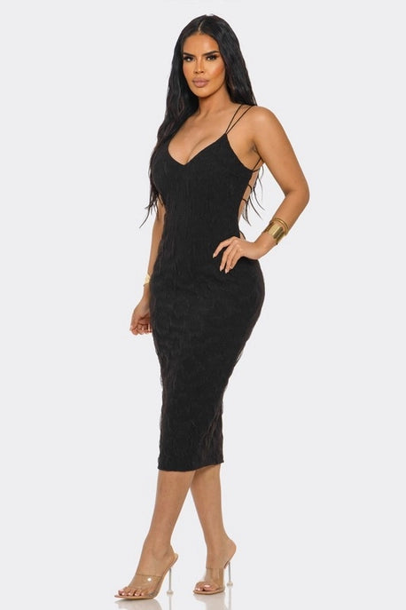ROBE TEXTURÉE ÉLÉGANCE DE MINUIT