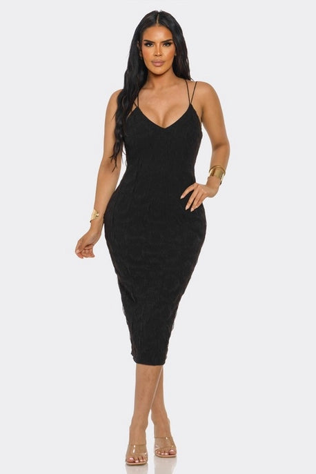 ROBE TEXTURÉE ÉLÉGANCE DE MINUIT