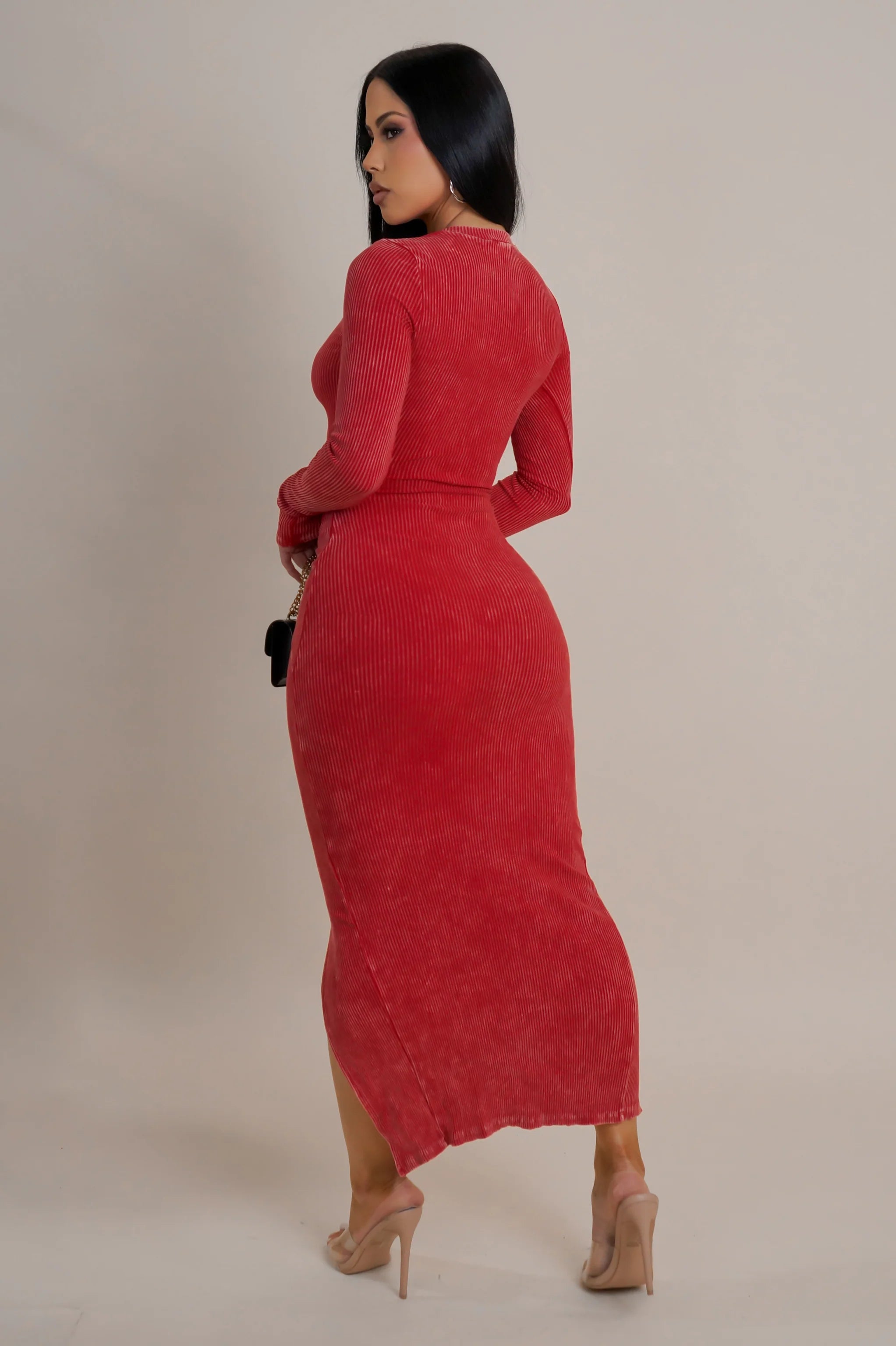 Robe midi Call Out My Name - Rouge