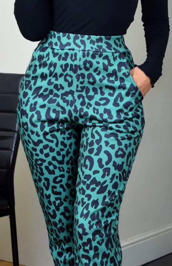 Daily Brat  pantalons Léopard | Vert découvrez l'élégance intemporelle