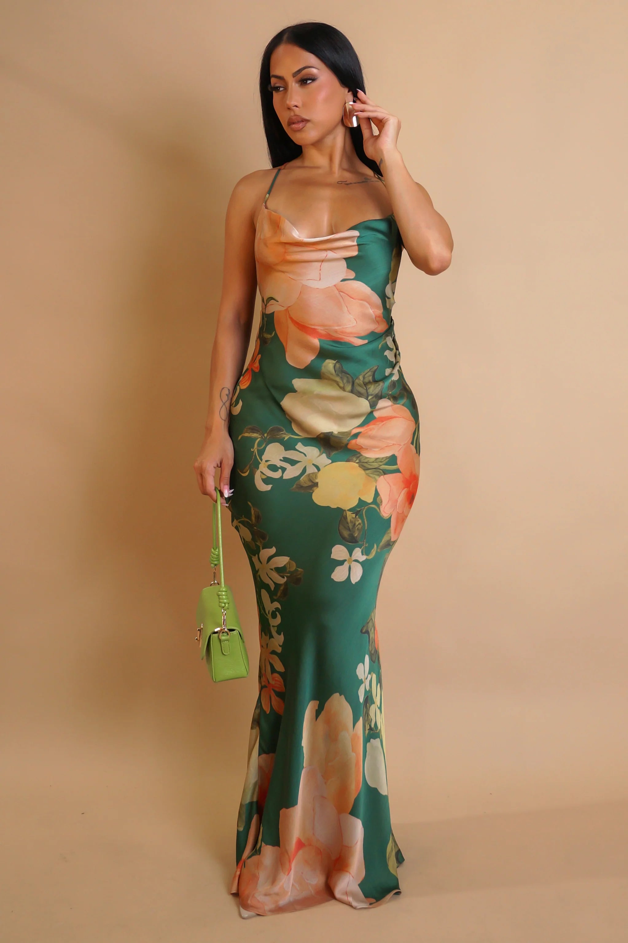Robe longue « Nothing Left To Say » - Verte