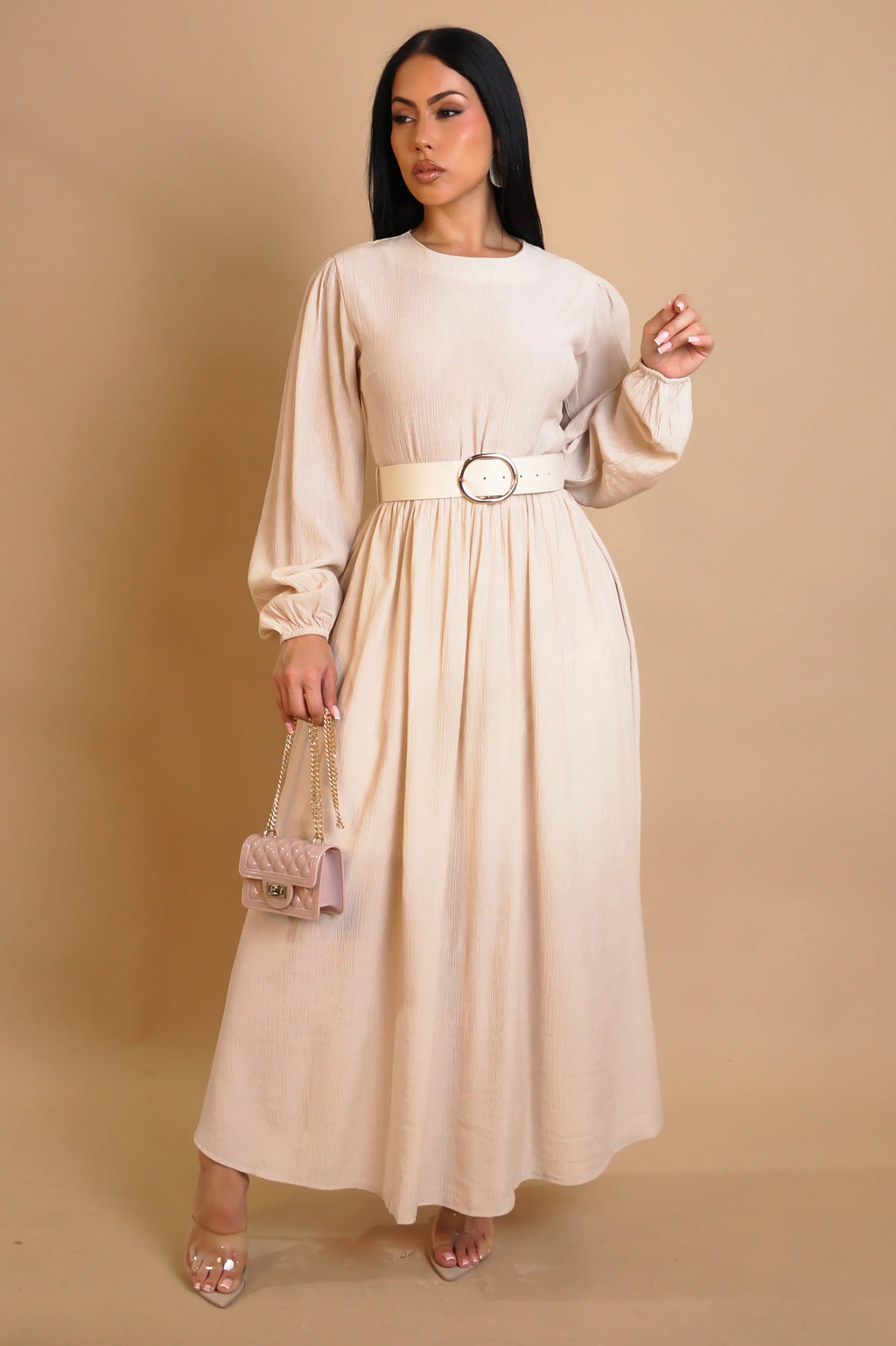 Robe mi-longue « What A Day » - Blanche