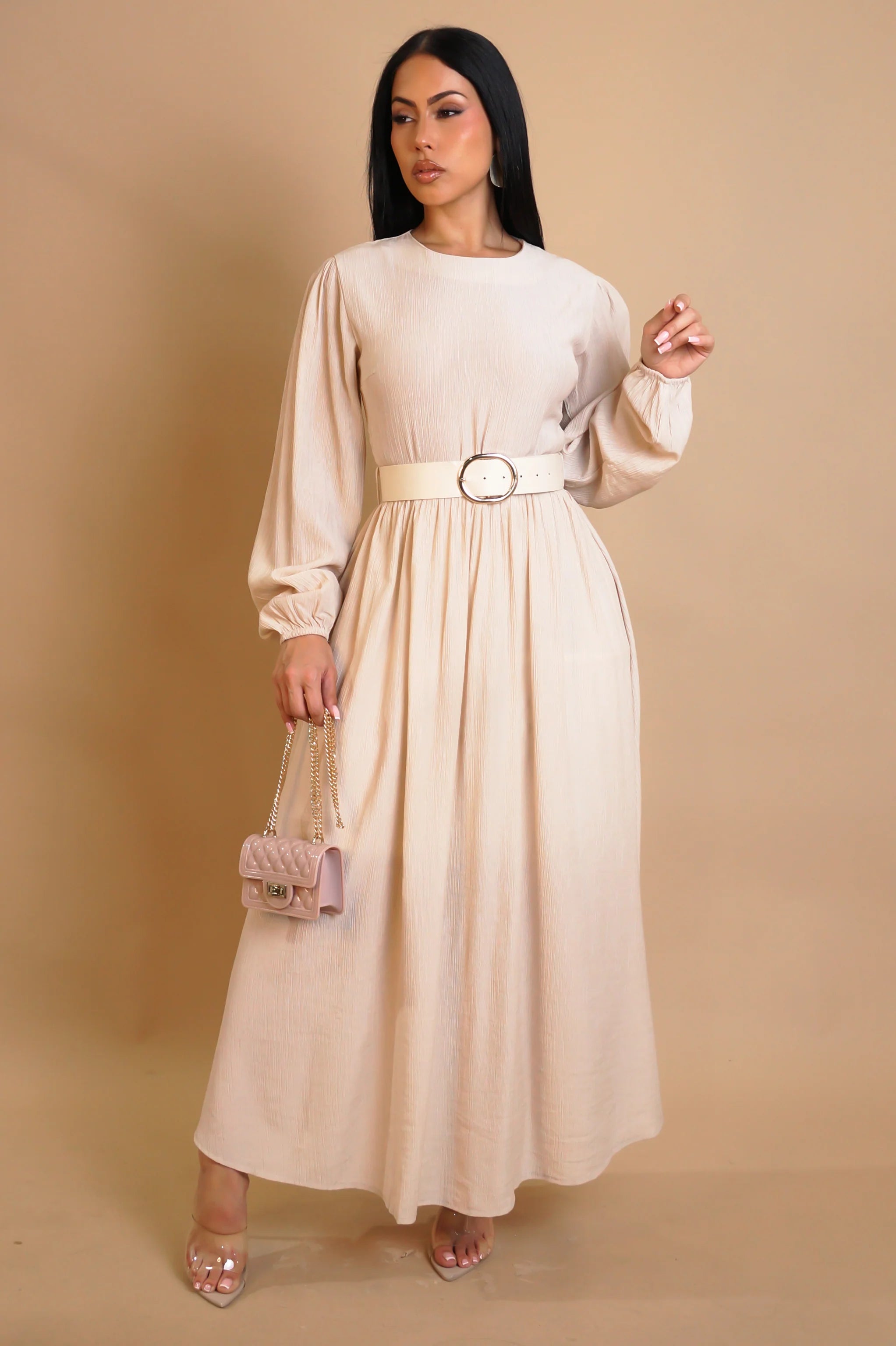 Robe mi-longue « What A Day » - Blanche