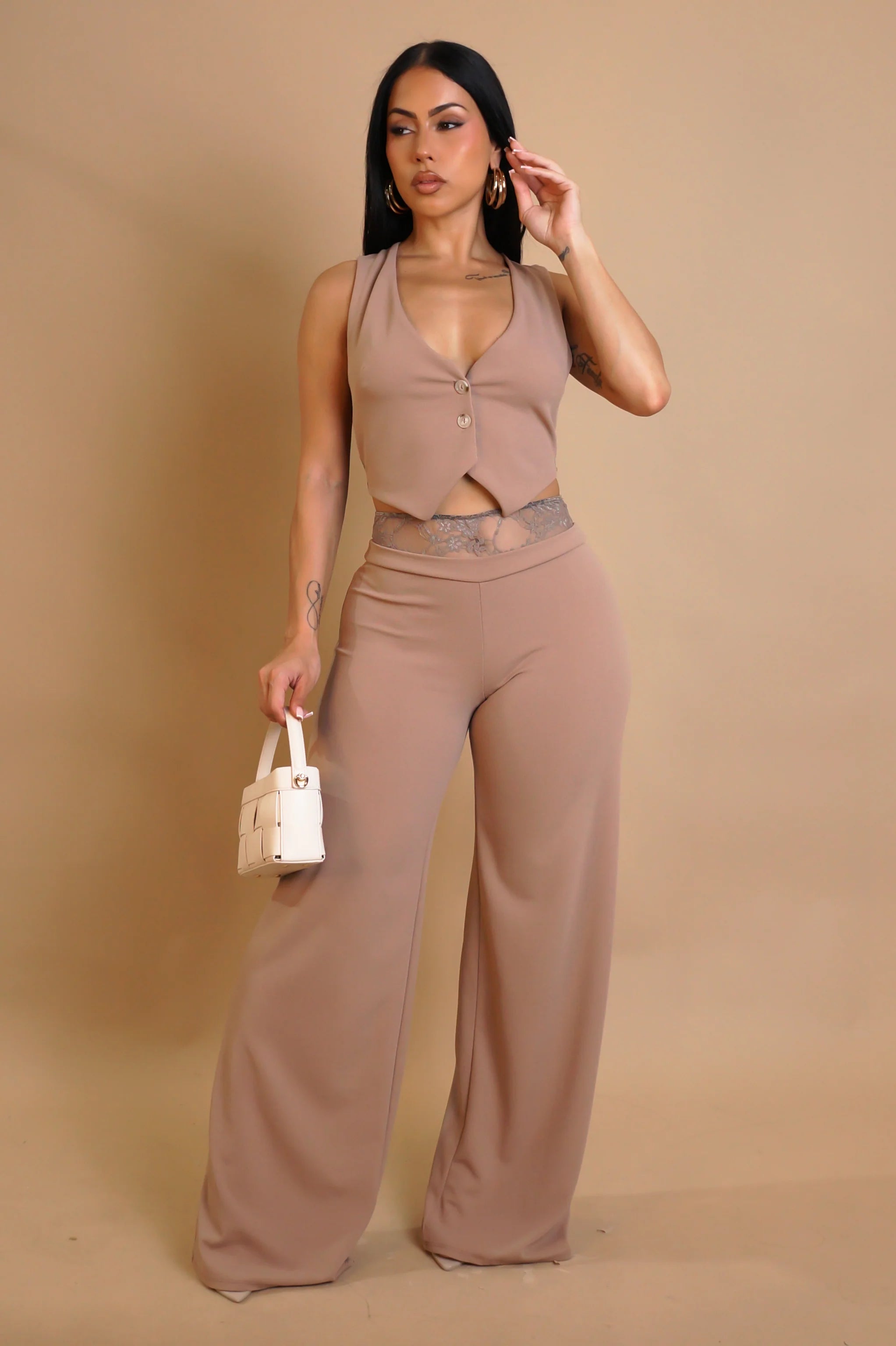 Ensemble pantalon Closing The Deal - Gris