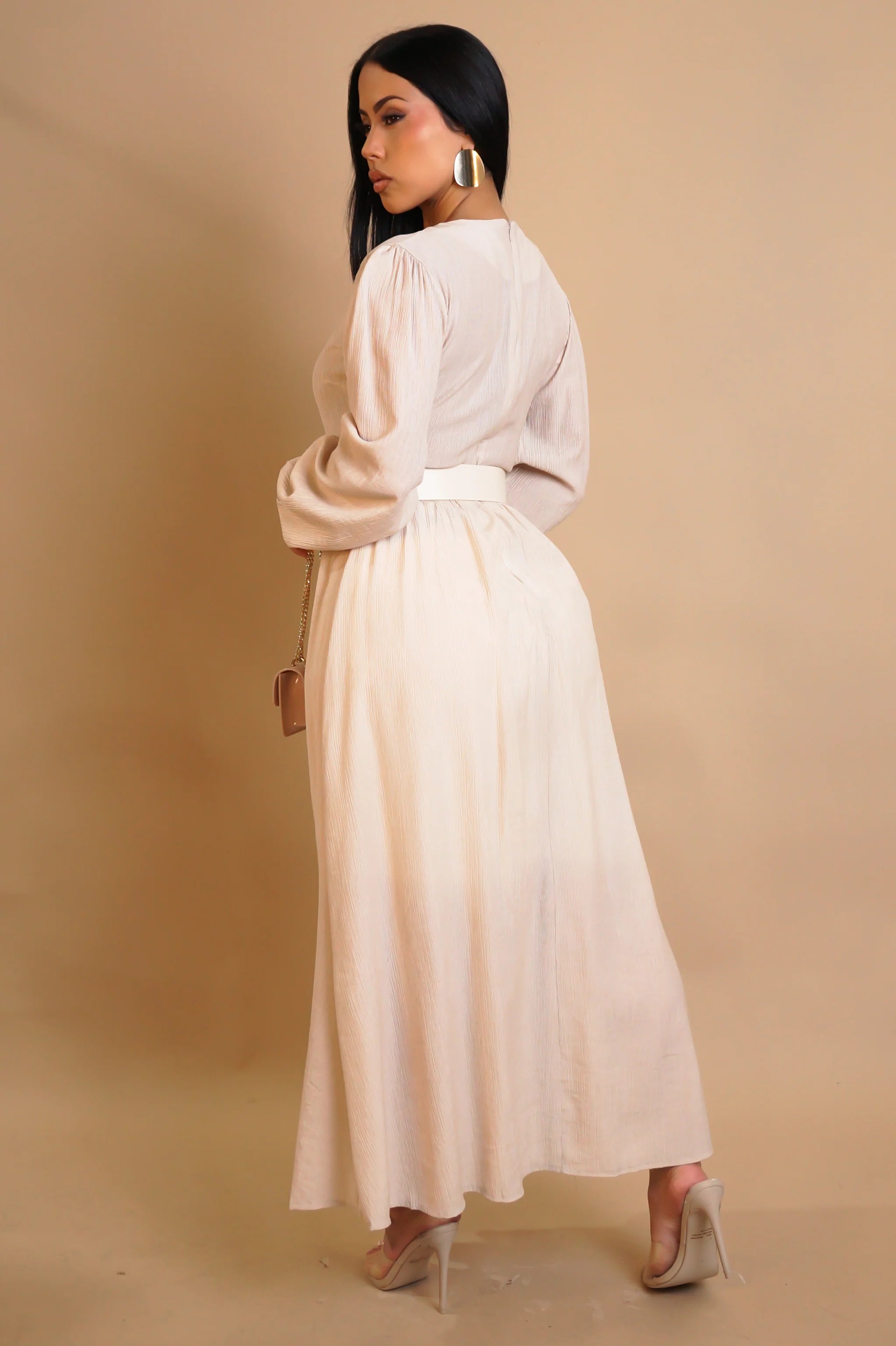 Robe mi-longue « What A Day » - Blanche