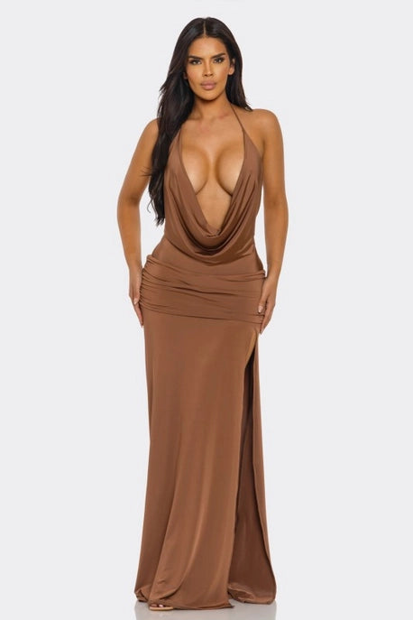ROBE MAXI DRAPÉE ECLIPSE