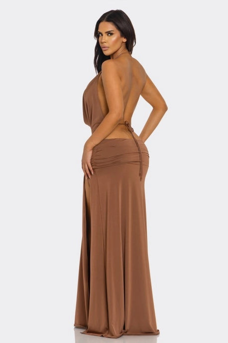 ROBE MAXI DRAPÉE ECLIPSE