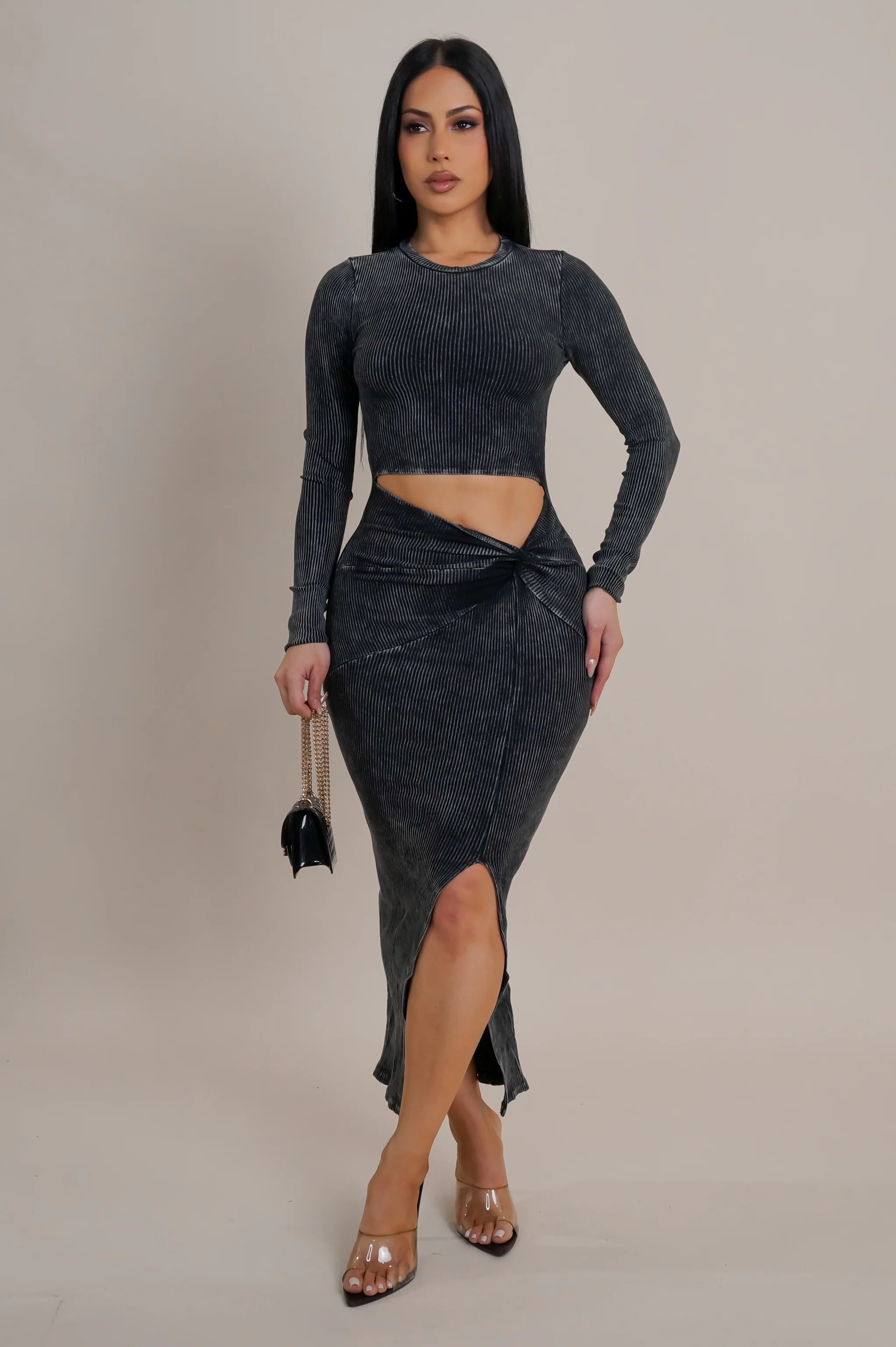 Robe midi Call Out My Name - Noire