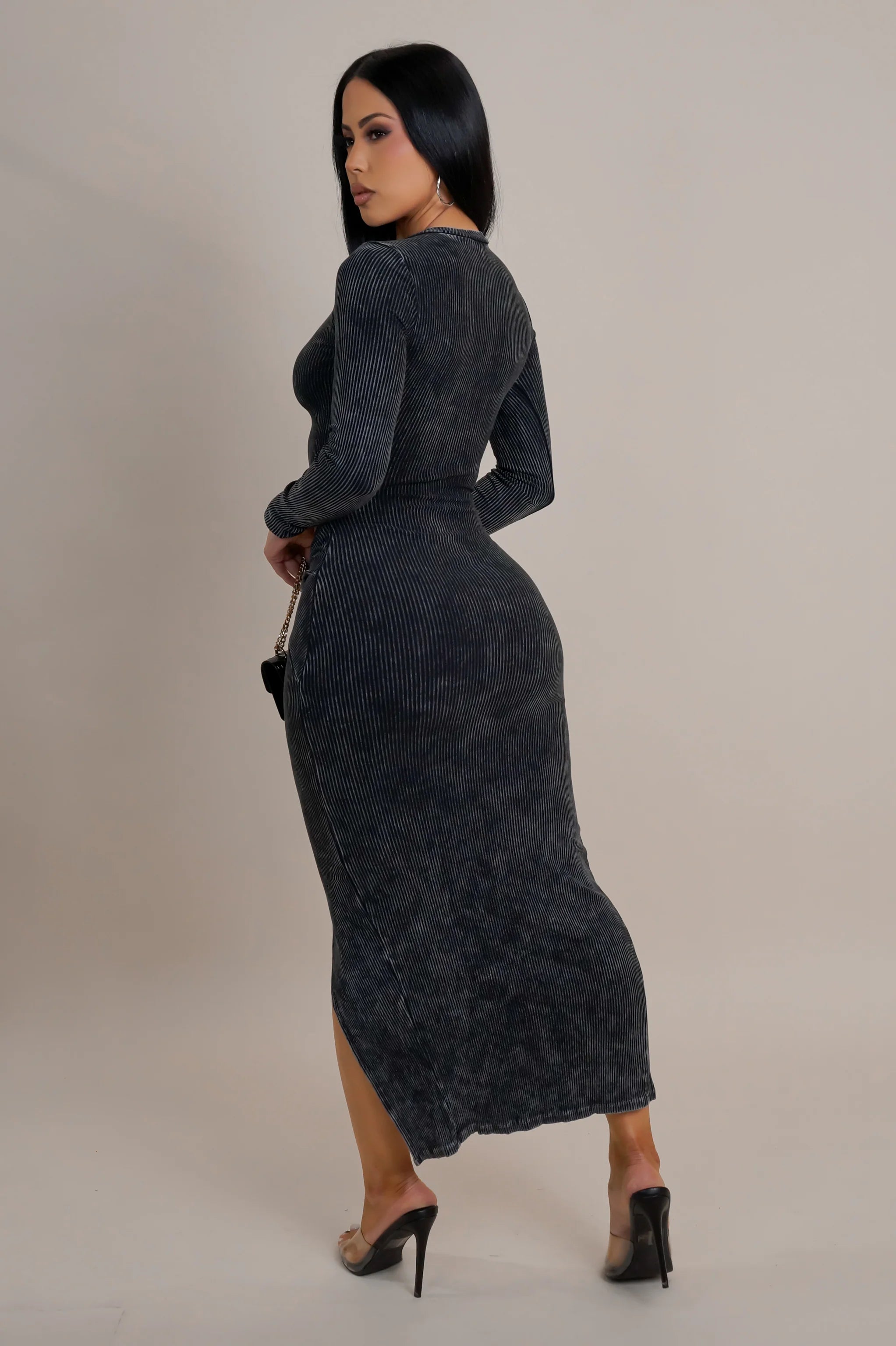 Robe midi Call Out My Name - Noire