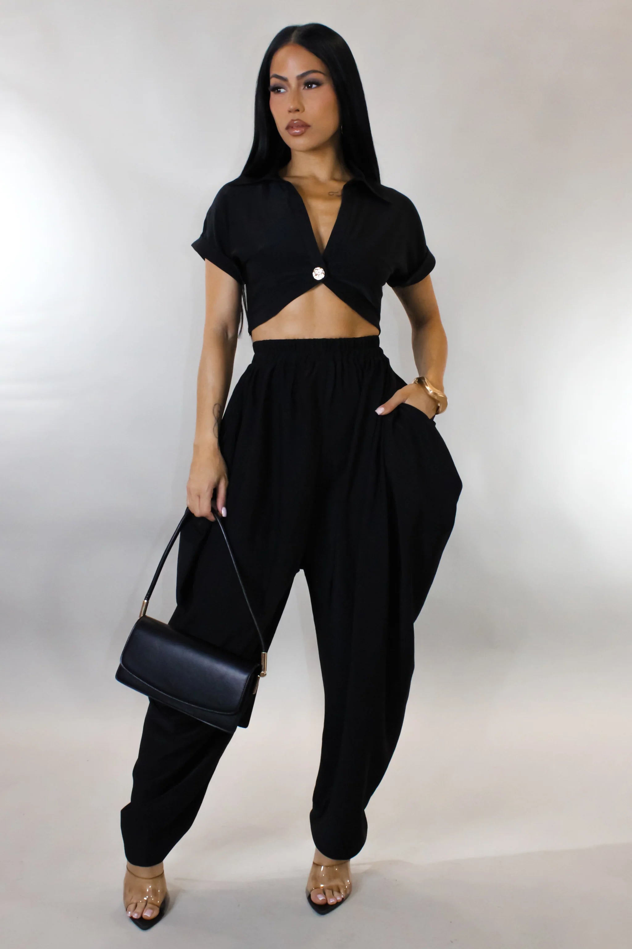 Ensemble pantalon Follow Me - Noir