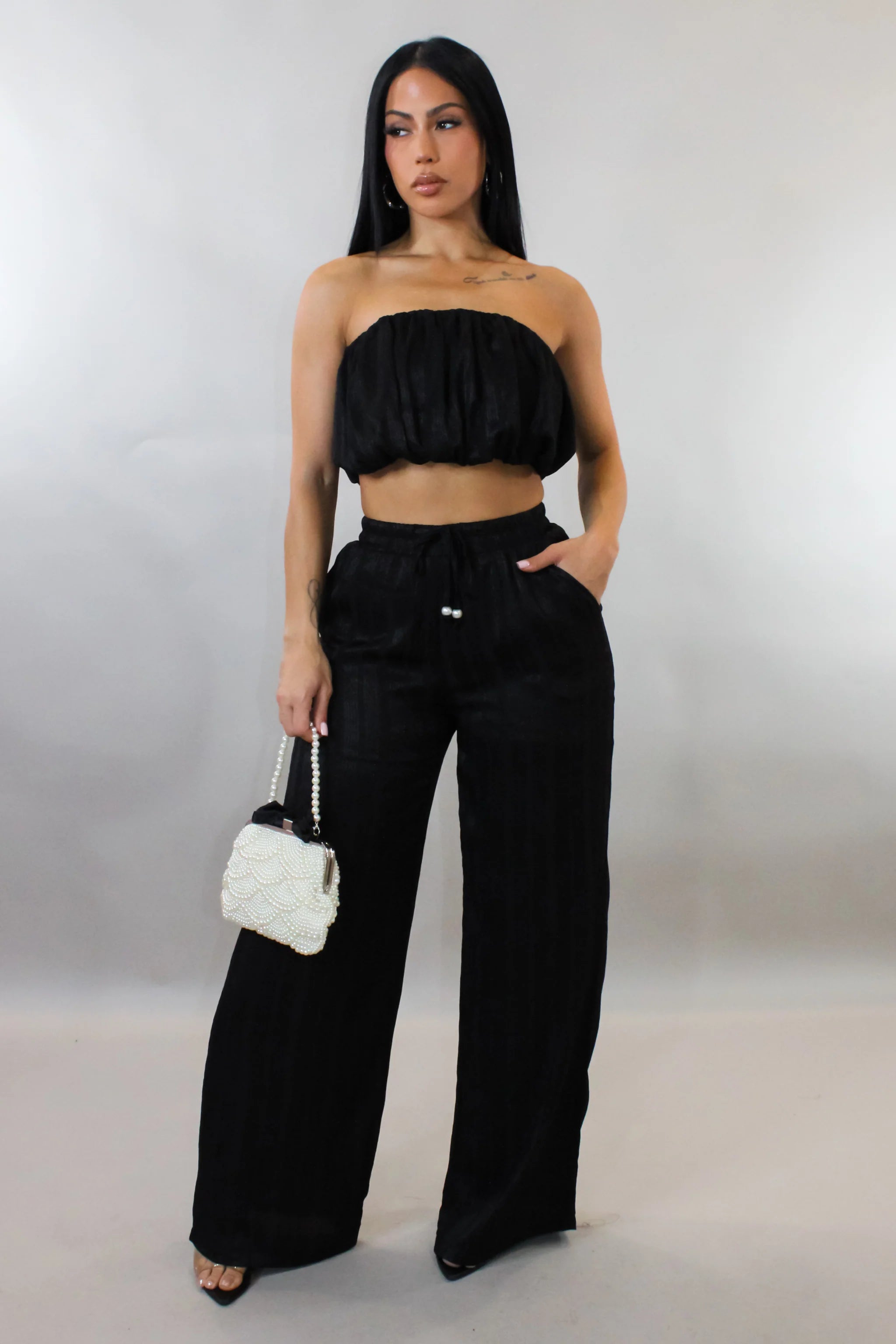 Ensemble pantalon Just a Party - Noir