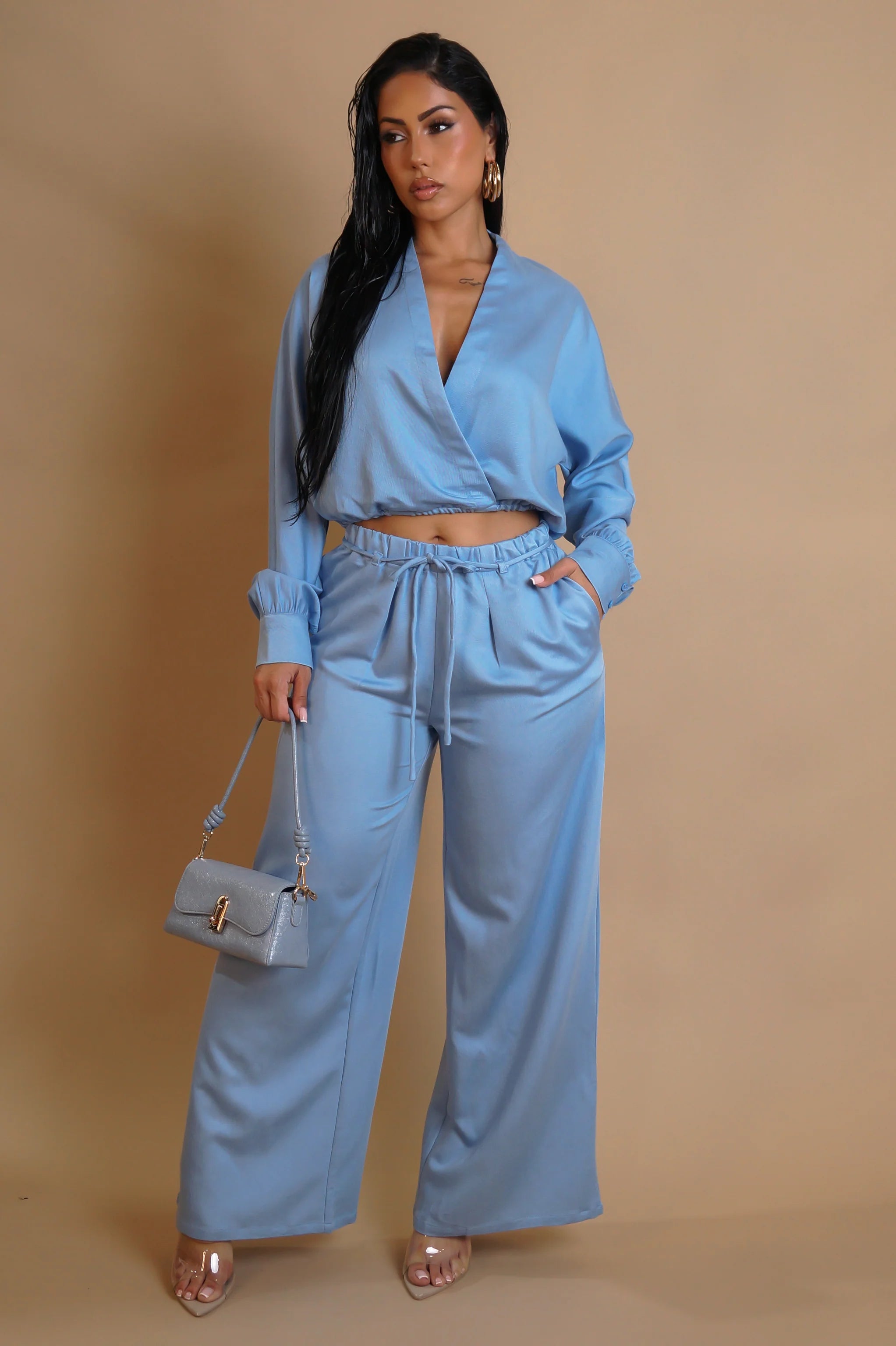 Ensemble pantalon In The Moonlight - Bleu clair