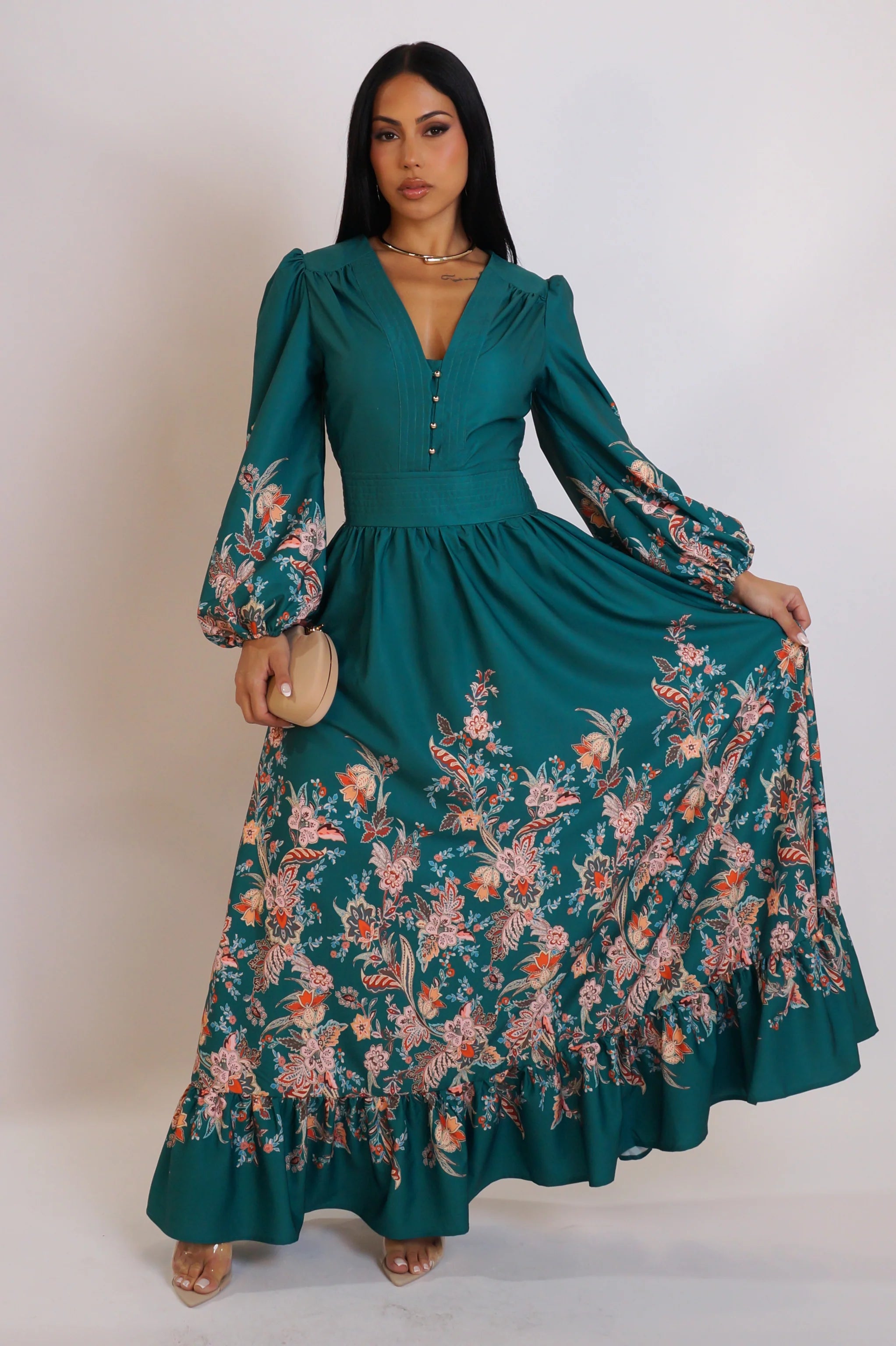 Robe longue My Way - Vert