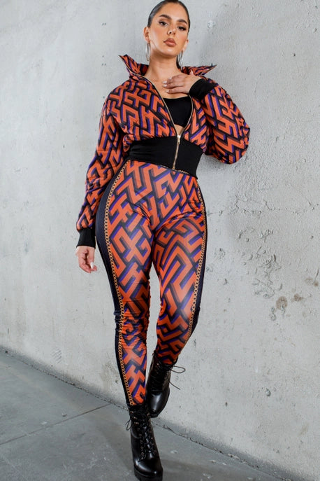 set_Ensemble doudoune et pantalon court