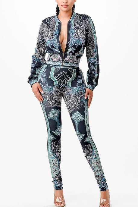 Set_Ensemble veste zippée avec leggings