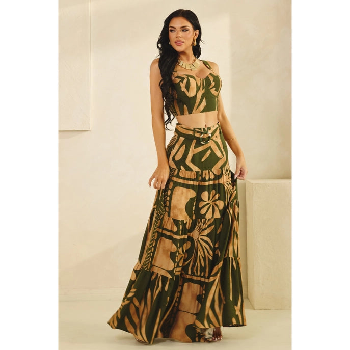 ENSEMBLE BUSTIER ET JUPE LONGUE