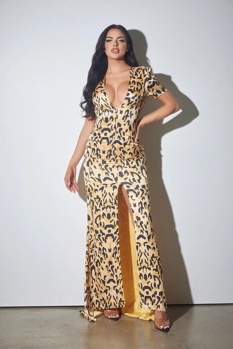 Robe en cotte de mailles Glam Cheetah