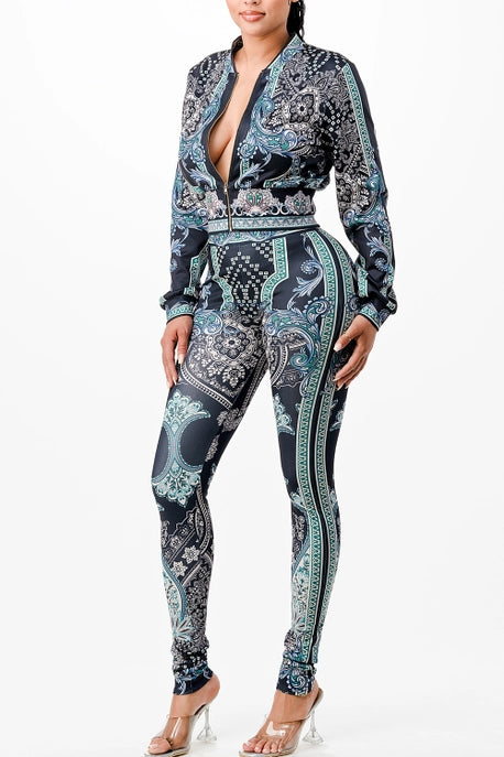 Set_Ensemble veste zippée avec leggings