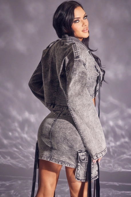 Veste courte en jean