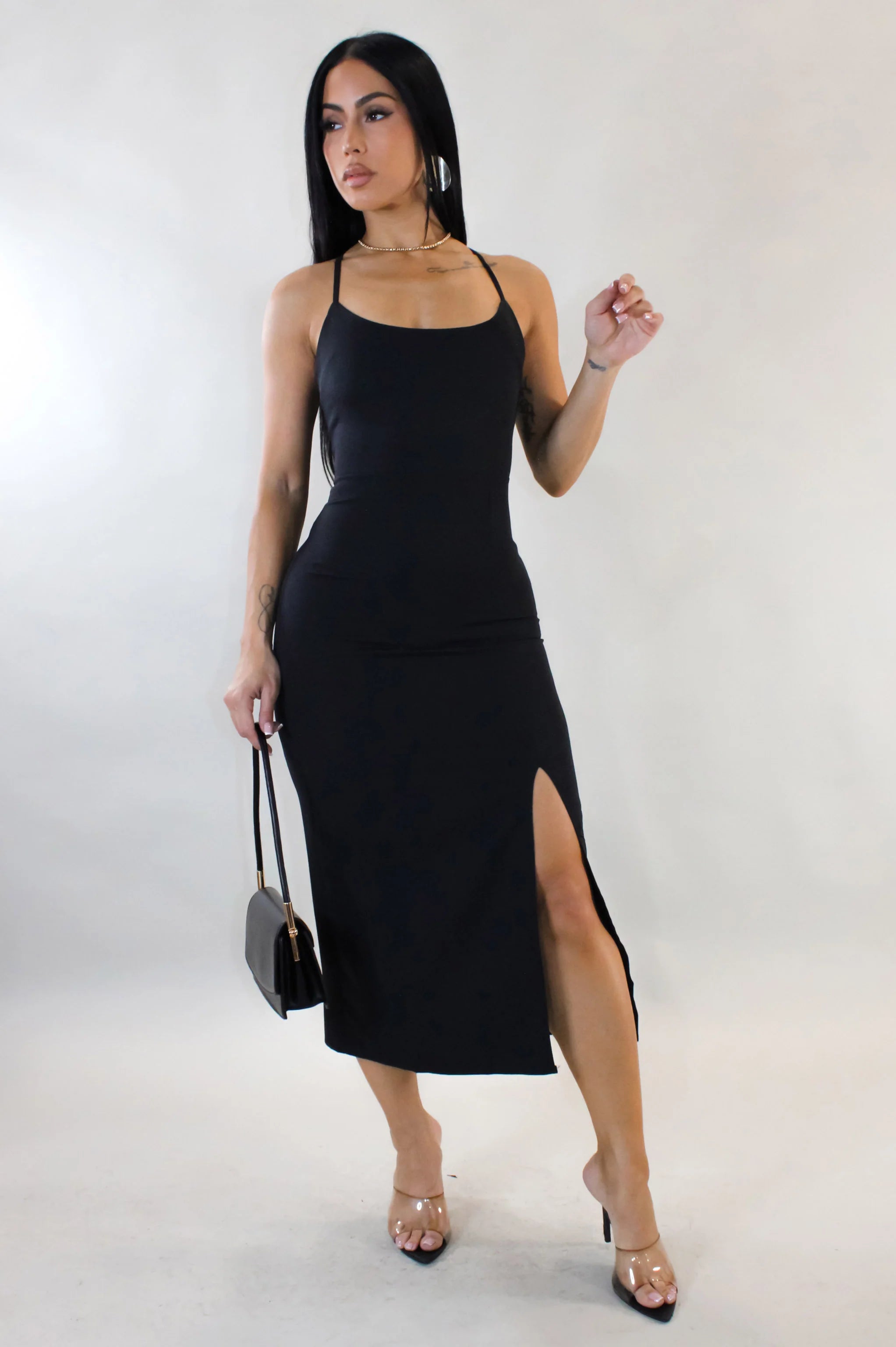 Robe midi Sight Unseen - Noire
