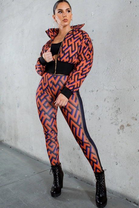 set_Ensemble doudoune et pantalon court