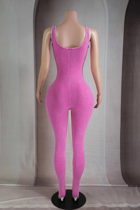 COMBINAISON SANS MANCHES DÉTAIL ÉTIQUETTE ZIP LAVAGE MINÉRAL