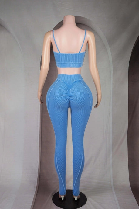 ENSEMBLE BRASSIÈRE CONTOUR ET LEGGING EFFET MINÉRAL LAVÉ