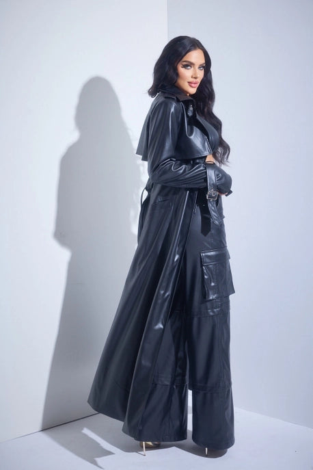 Maxi Trenchcoat en PU