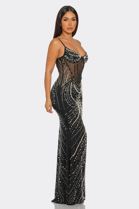 Robe Longue Ornée de Strass