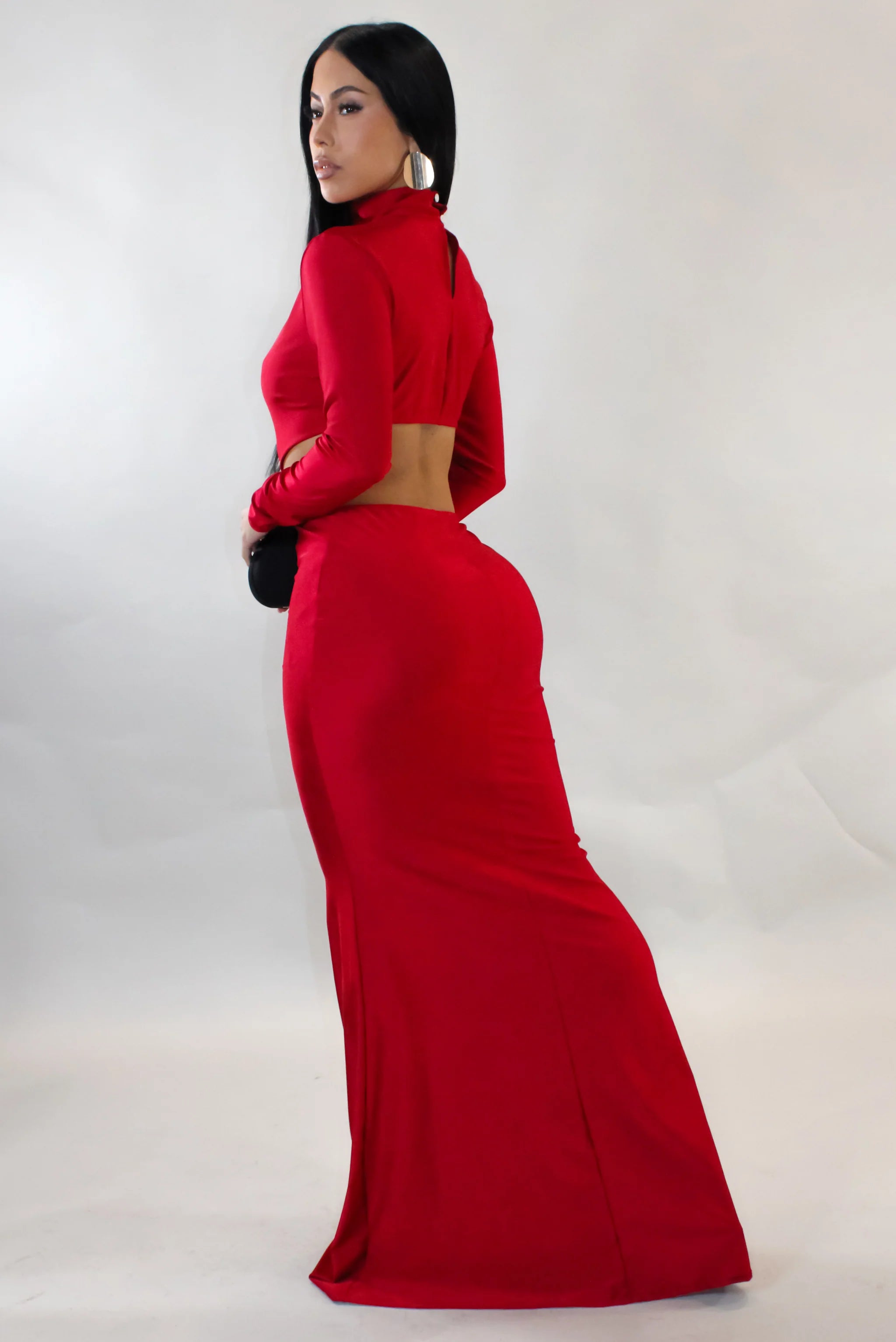 Robe longue Think About Me - Rouge