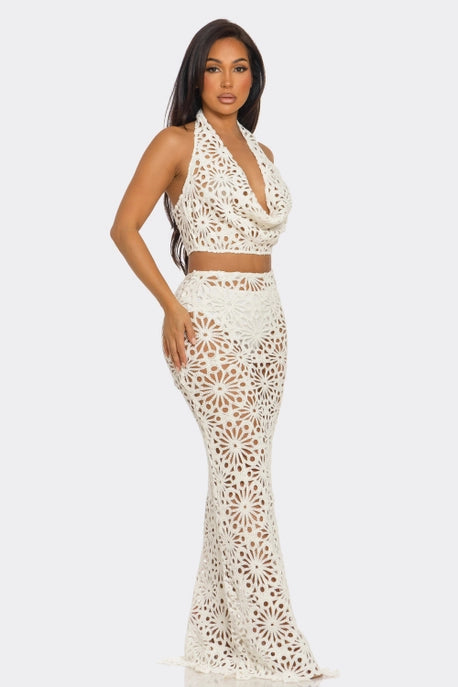 ENSEMBLE 2 PIÈCES HAUT DOS NU & ROBE LONGUE