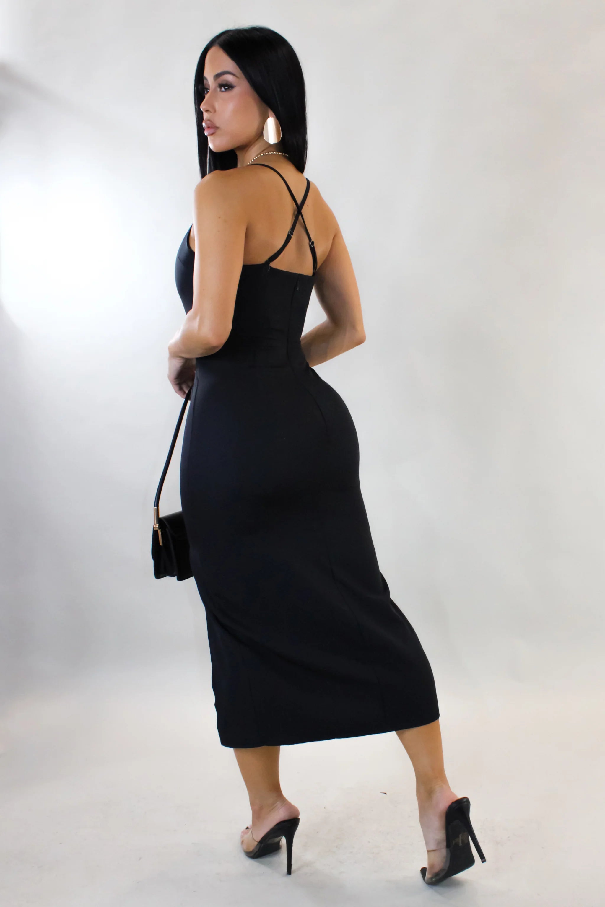 Robe midi Sight Unseen - Noire