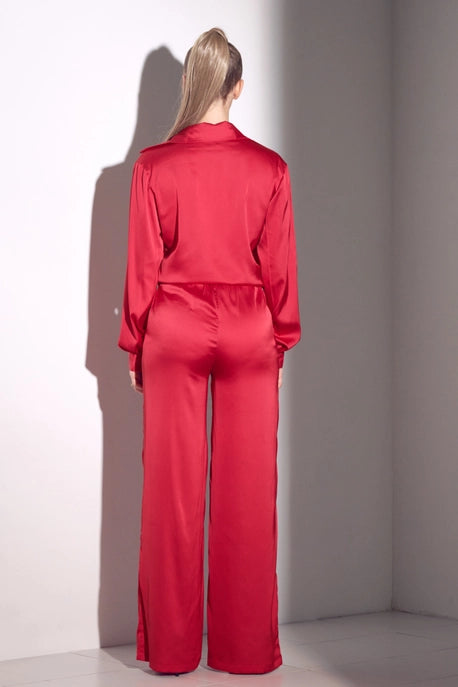 Ensemble haut et pantalon en satin