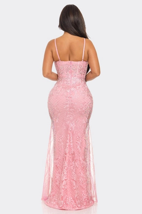 Robe Maxi Brodée avec Strass