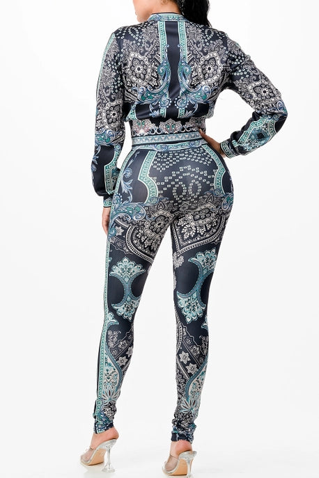 Set_Ensemble veste zippée avec leggings