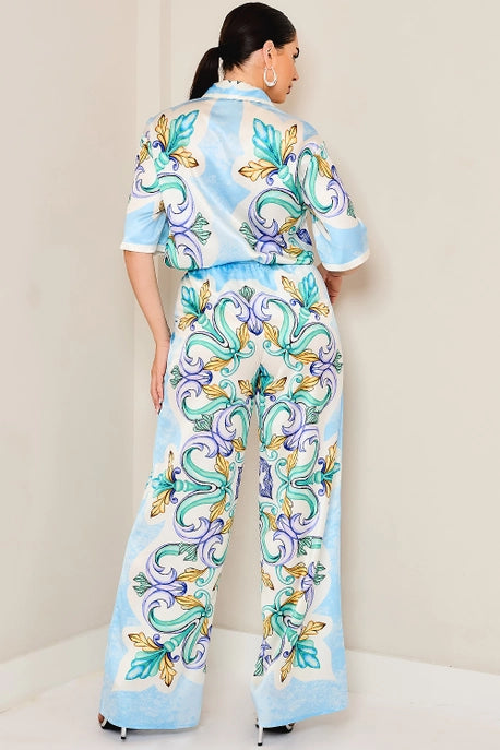 Chemises Effet Denim & Pantalons Larges