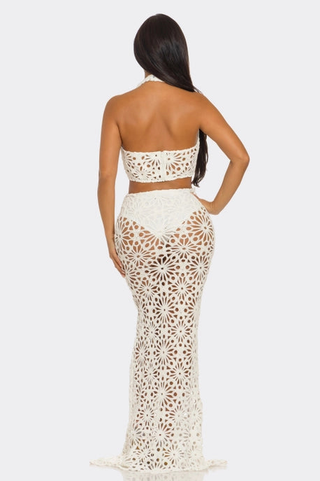 ENSEMBLE 2 PIÈCES HAUT DOS NU & ROBE LONGUE