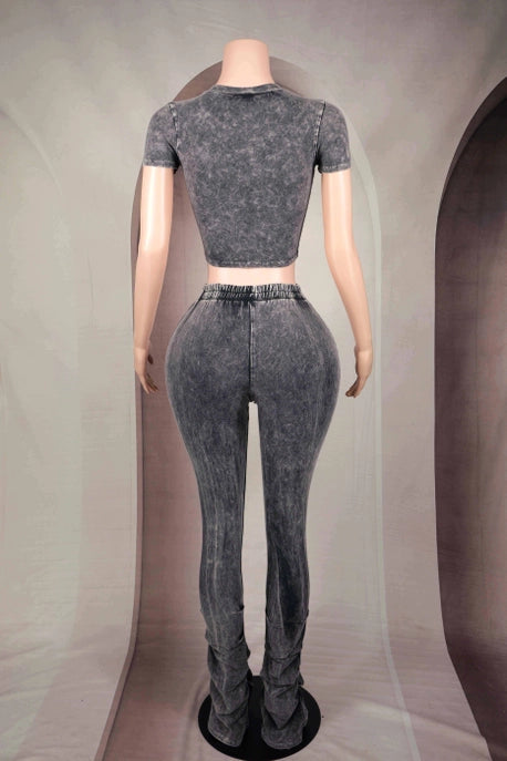 ENSEMBLE DE JUPE EN FORME DE CŒUR MINERAL WASH CONTOUR