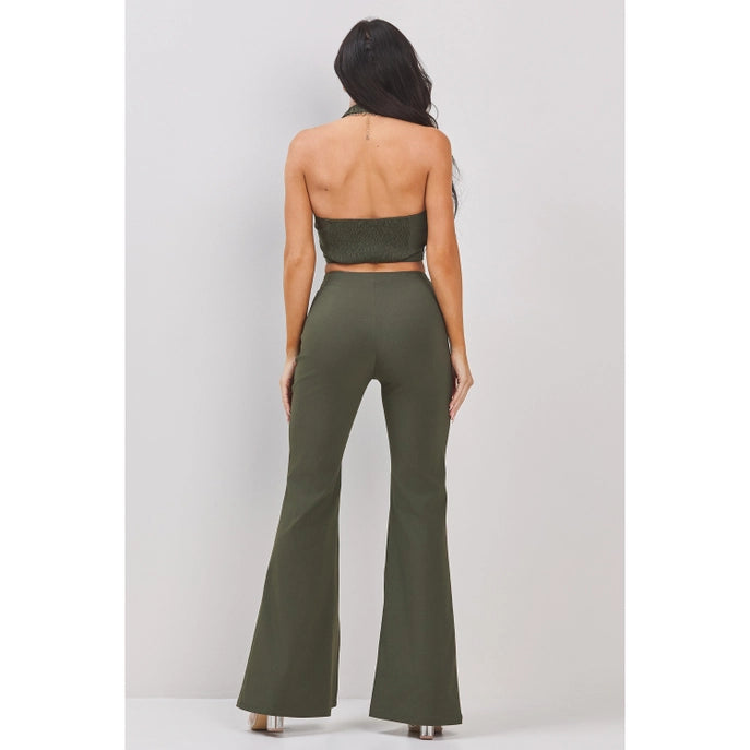 ENSEMBLE HAUT LICOU ET PANTALON FENDU À LACETS