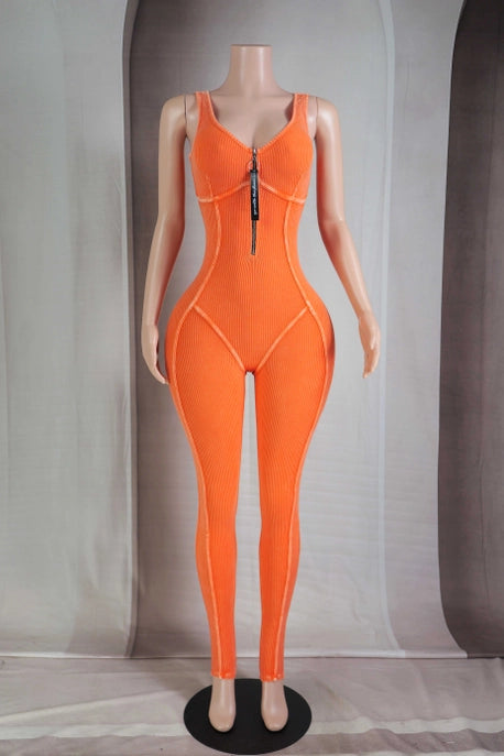COMBINAISON SANS MANCHES DÉTAIL ÉTIQUETTE ZIP LAVAGE MINÉRAL